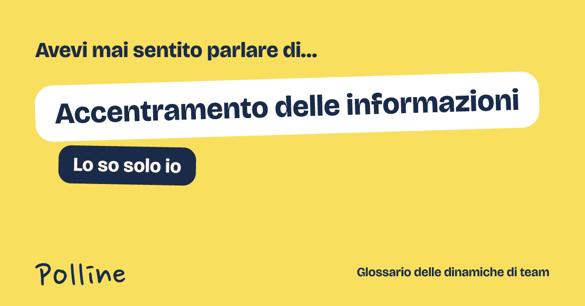 L'immagine che comparirà nel post su Accentramento delle informazioni