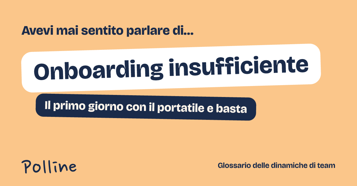 L'immagine che comparirà nel post su Onboarding insufficiente
