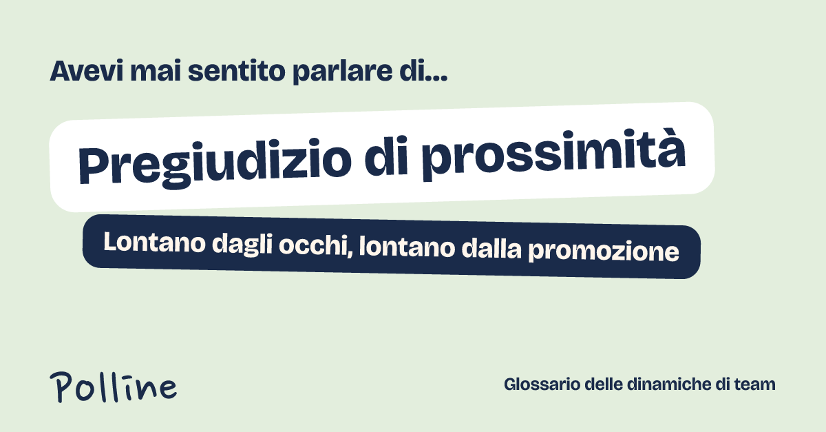 L'immagine che comparirà nel post su Pregiudizio di prossimità
